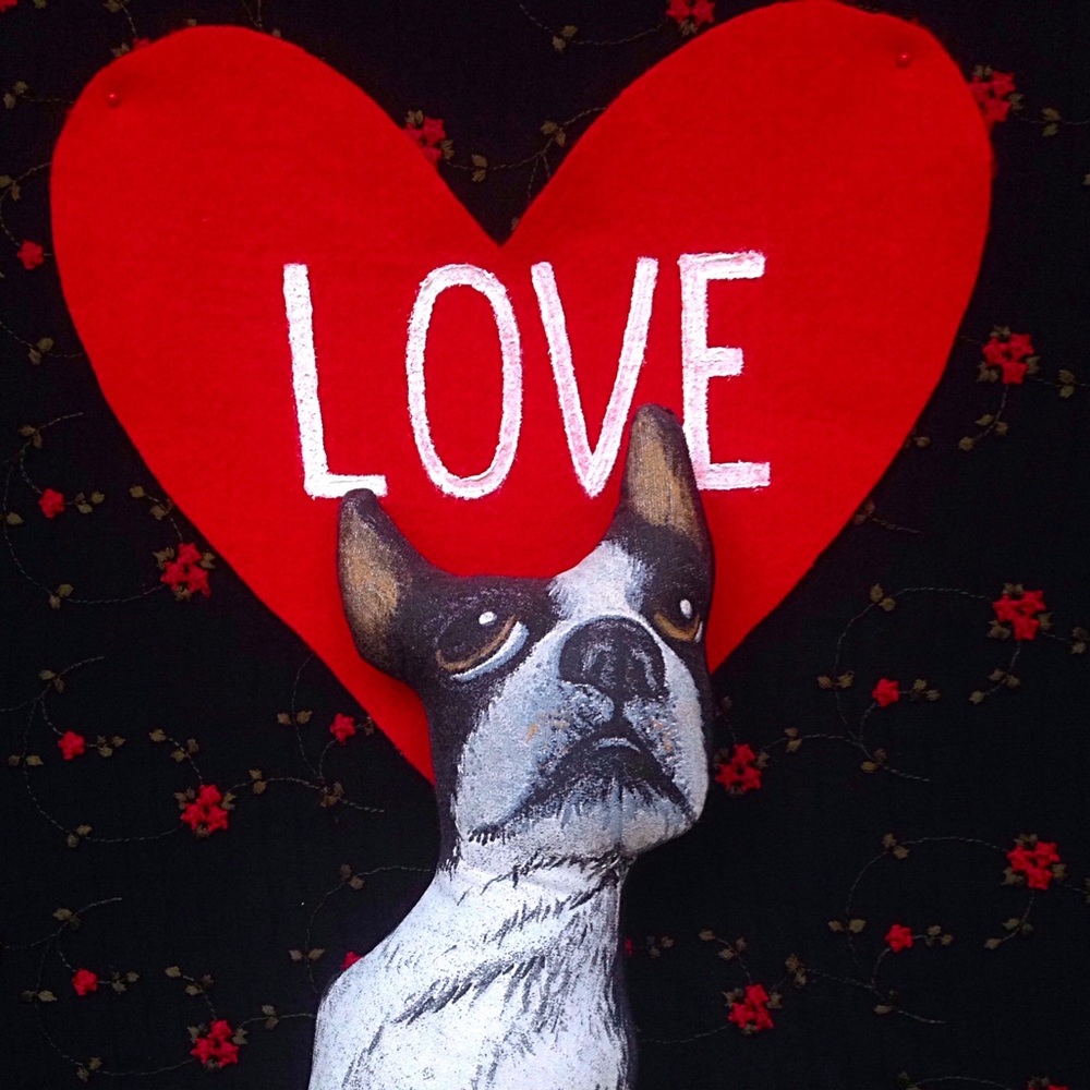 Boston Terrier Reali Realistic Doggy Pillow